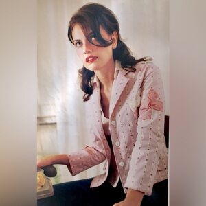 RARE Vintage ELEVENSES Mélange Appliqué Bow Jacket